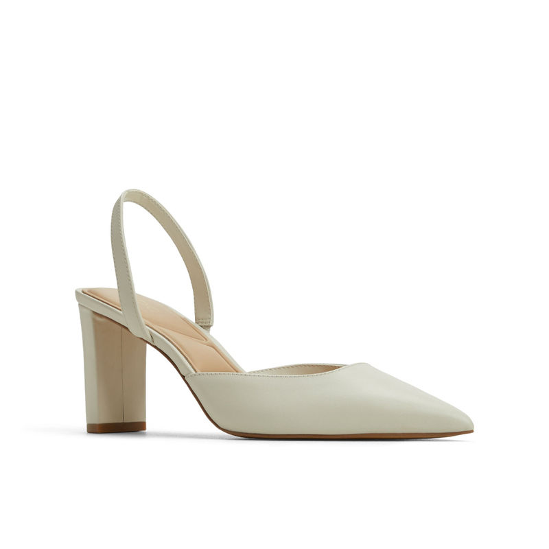 Aldo Olaeldan-In121 Women White Block Heel Sandals (UK 5)