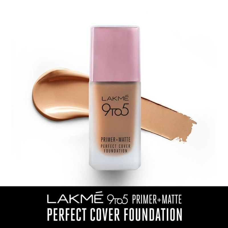 Lakme 9 To 5 Primer + Matte Perfect Cover Foundation - C100 Cool Ivory