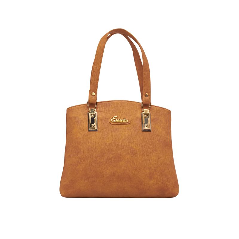 Esbeda Solid Pu Synthetic Fabric Handbag Camel Buy Esbeda Solid Pu