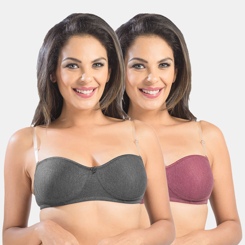 Sonari Ell-18 Double Leyerd T-Shirt Bra - Multi-Color (36B)