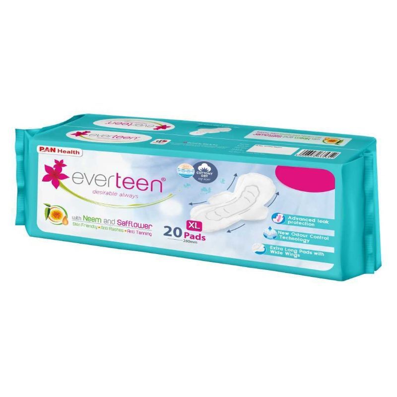 Everteen XL Sanitary Napkins Pads With CottonyDry Top Layer For Women