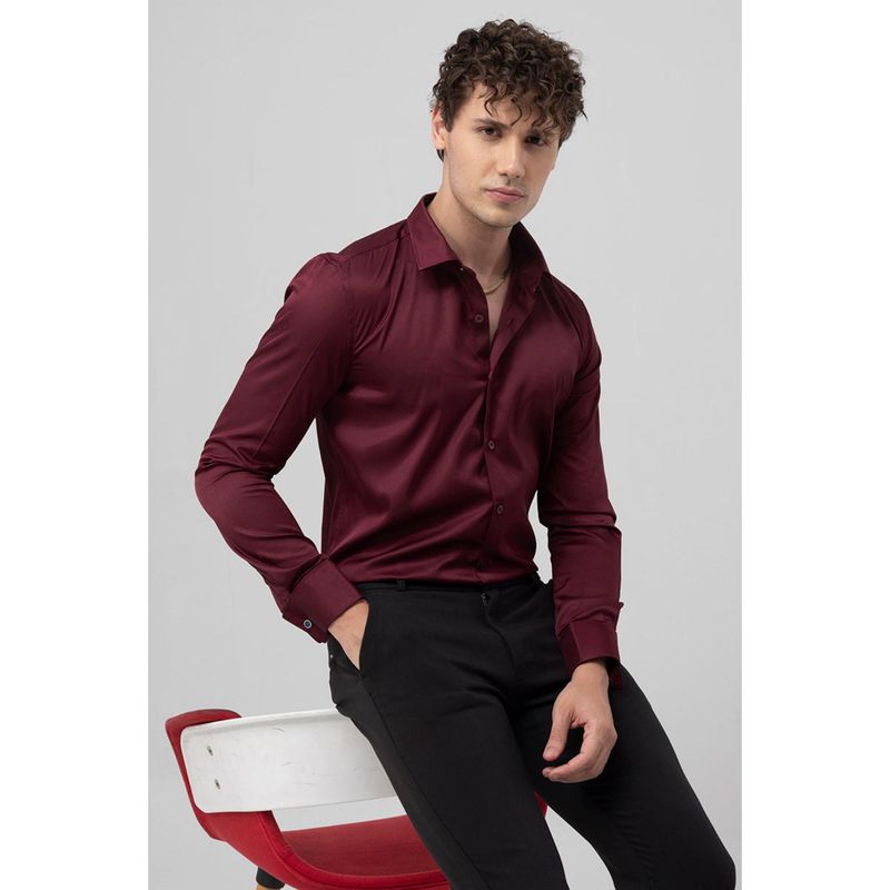 Snitch Double Cuff Maroon Shirt (M)