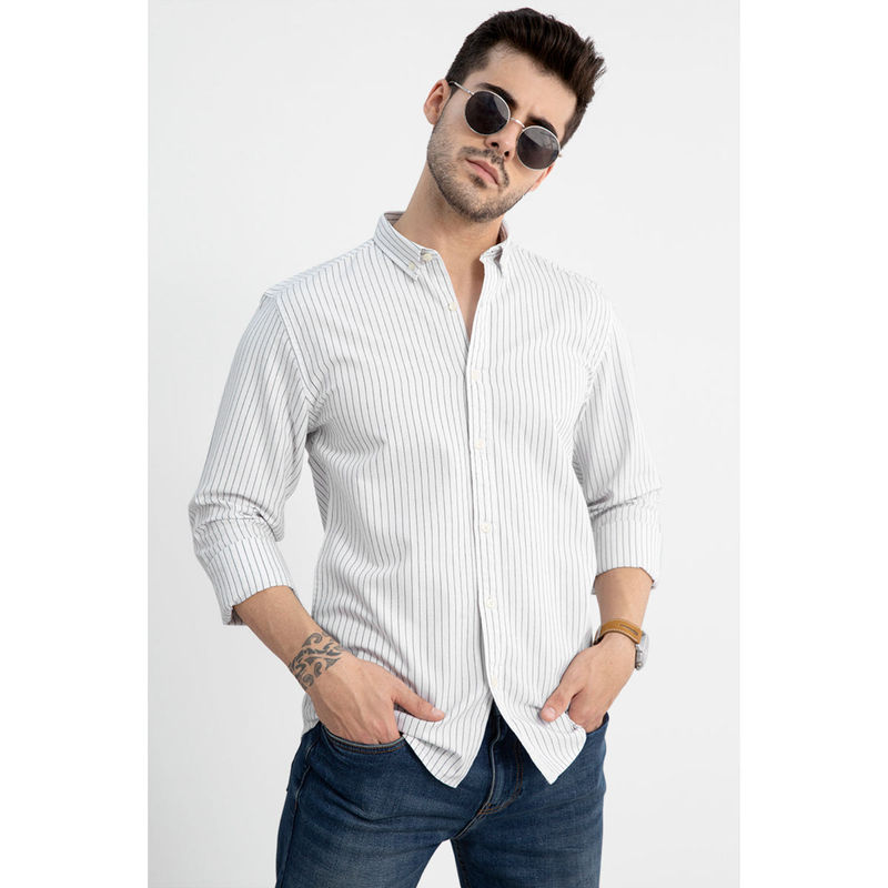 Snitch Men Lining White Shirt (M)