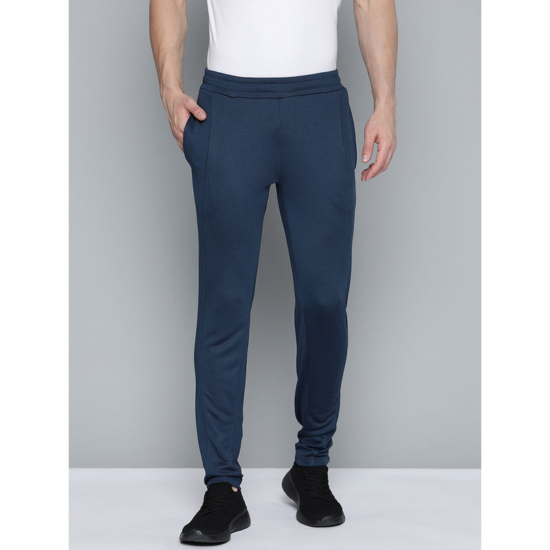 Alcis Men Navy Blue Slim Fit Solid Training Track Pants (XL)