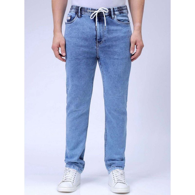 The Indian Garage Co Men Regular Fit Solid Mid-Rise Denim Blue (30)