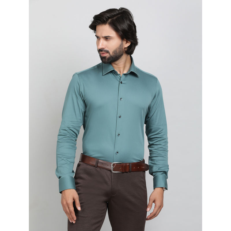 Wyre Green 100% Cotton Fabric Solid Formal Shirt (39)