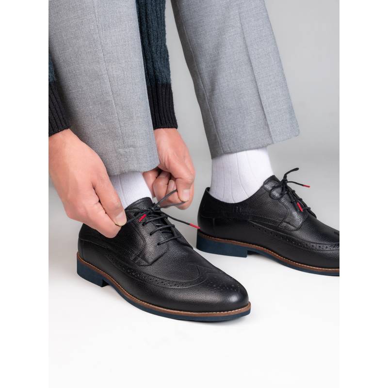 Alberto Torresi Horwik Series Black Mild Leather Brogues (EURO 41)