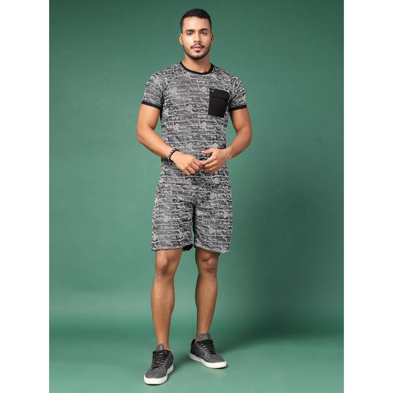 RIGO Grey Jacquard Printed Co-Ord (Set of 2) (S)