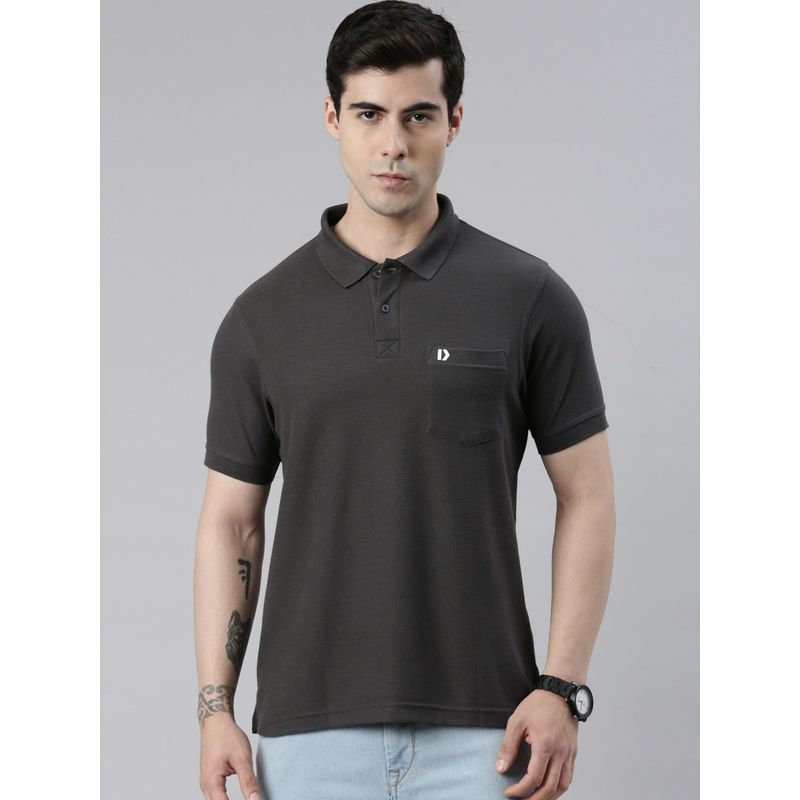 Dixcy Scott Mens Forged Iron Solid Regular Fit Cotton Prime Polo (S)