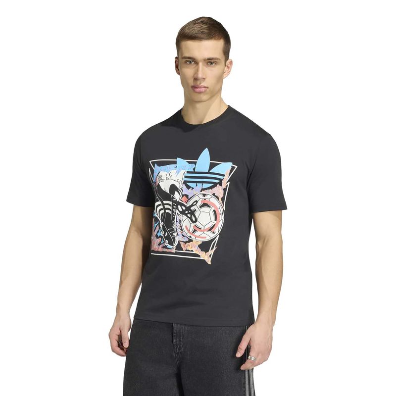 Buy adidas Originals Men Black Archive Anime Graphic Printed T