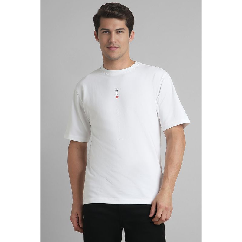 Simon Carter Printed White T-Shirt (S)