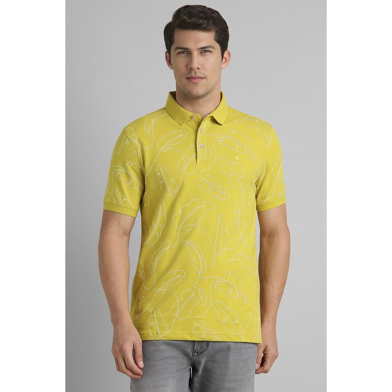 Simon Carter Yellow Printed Polo T-Shirt (S)