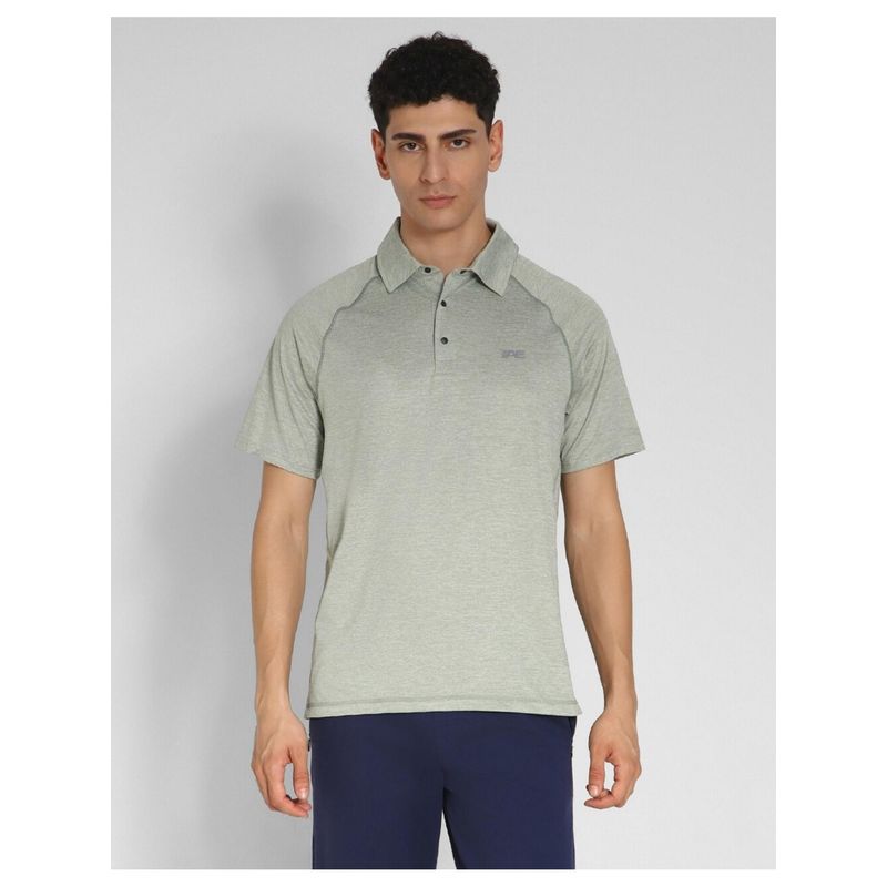 American Eagle Men Green 24-7 Training Collar Neck Polo T-Shirt (S)