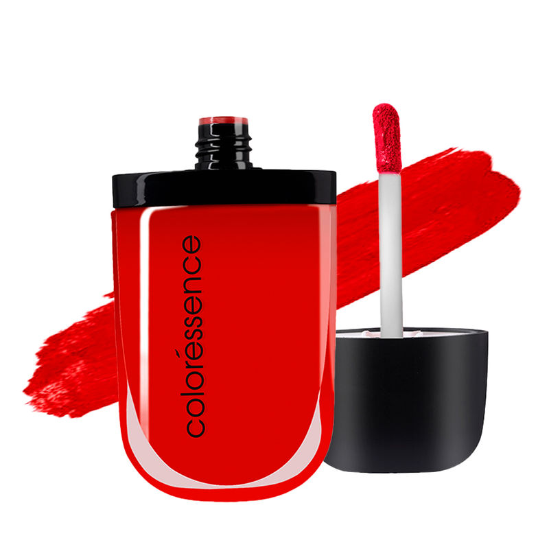 Coloressence Intense Matte Liquid Lip Color Stays Upto 8 Hrs Waterproof Lipstick, Siren Red