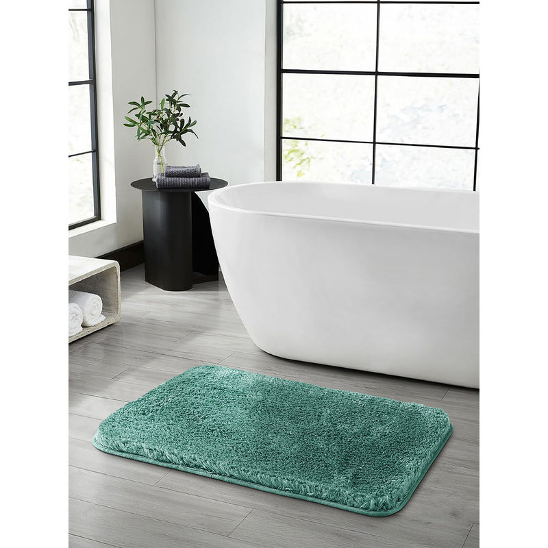 OBSESSIONS Super Soft Anti-skid Polyester Bath Mat Resto Green (S)