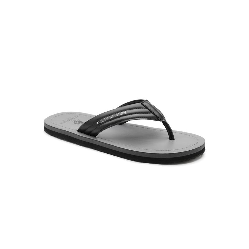 U.S. POLO ASSN. Musa Mens Black Flipflops (UK 10)