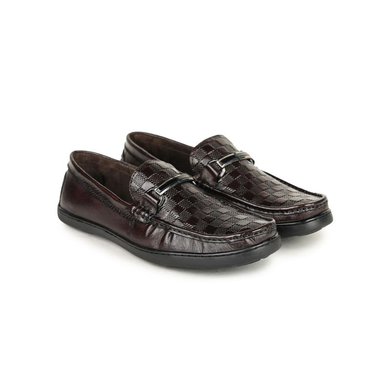 BRITMEN Men Handcrafted Genuine Leather Brown Loafers (UK 6)