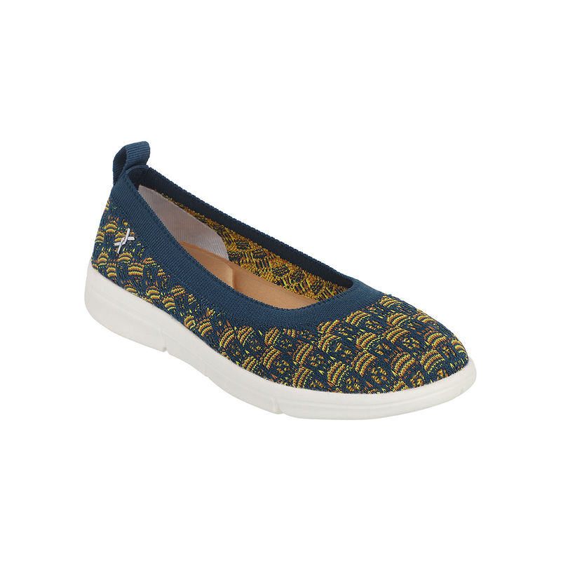 Carlton London Women Navy Blue Woven Ballerinas (EURO 38)