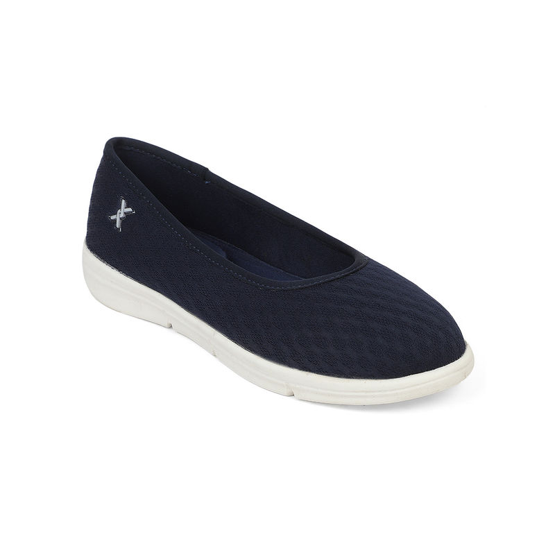 Carlton London Women Navy Blue Woven Ballerinas (EURO 37)