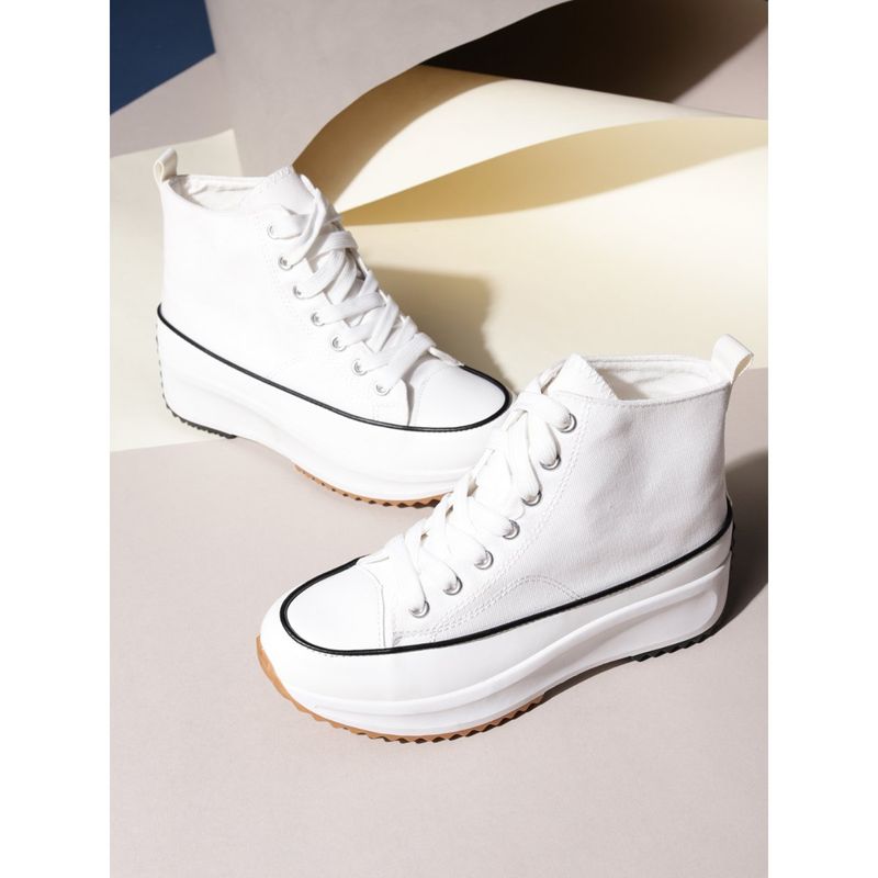 Truffle Collection White Solid Sneakers (UK 7)