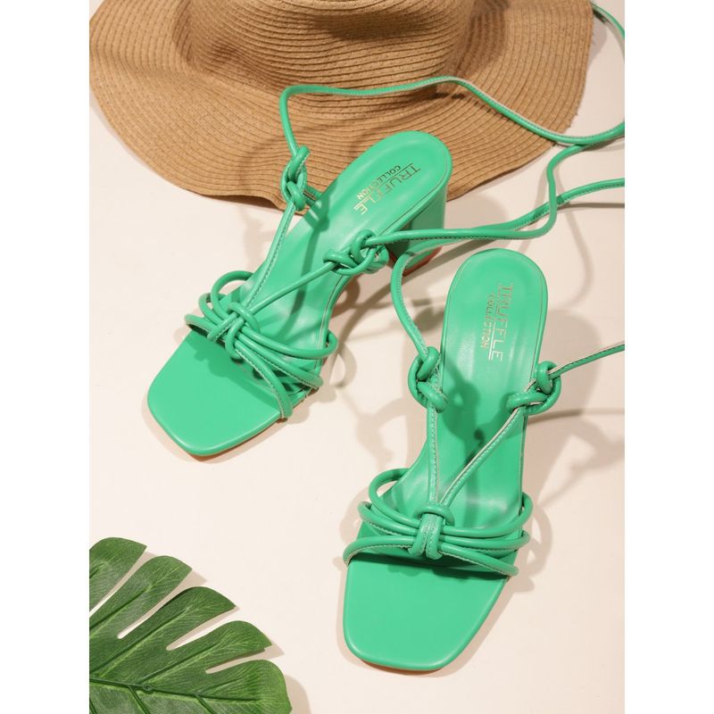 Truffle Collection Green Solid Heels (UK 3)