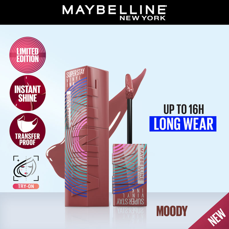 Maybelline New York Super Stay Vinyl Ink Liquid Lipstick Music Collection Limited Edition - Moody