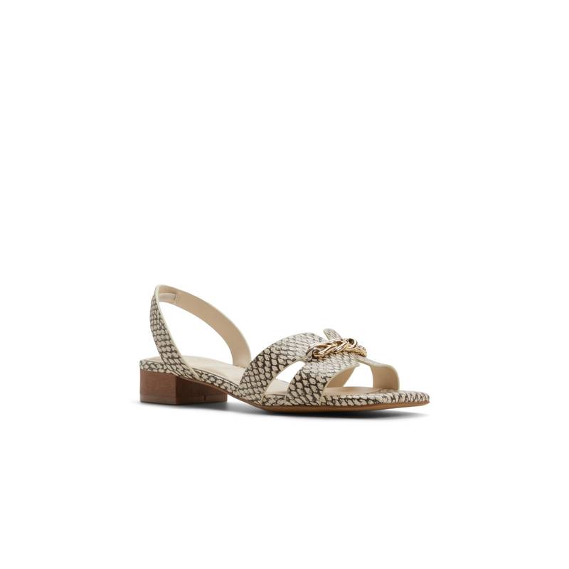 Aldo BLAIKE Beige Ladies Block Sandals Heels (UK 4)