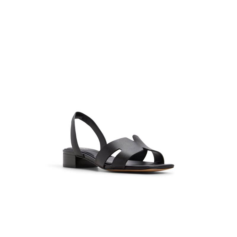 Aldo JAVAMANNON Black Ladies Block Sandals Heels (UK 7)