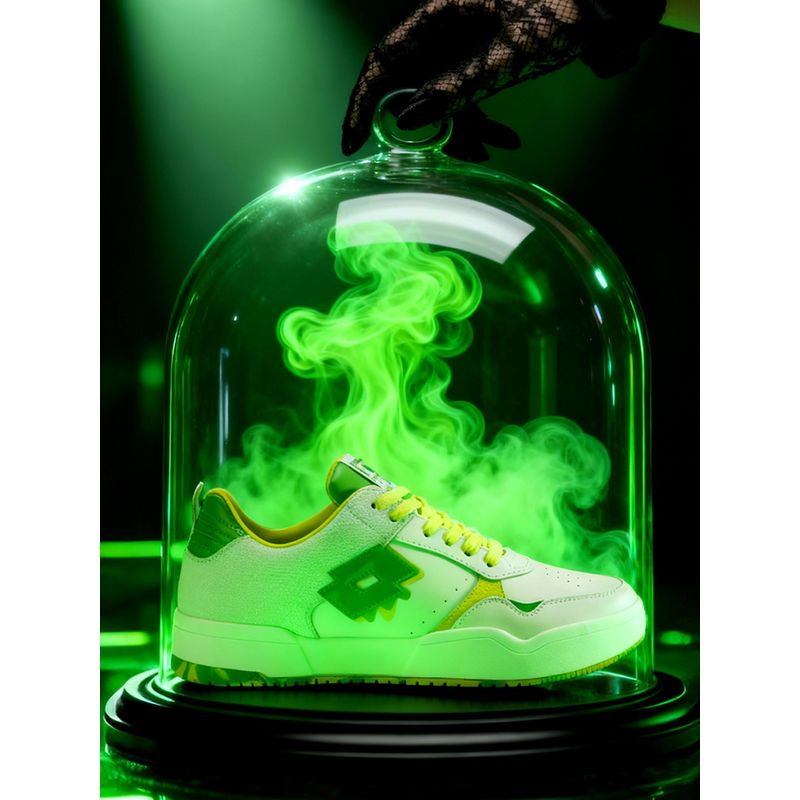 LOTTO Melt - Hoopstar OG Green Leather Sneakers for Men (UK 6)