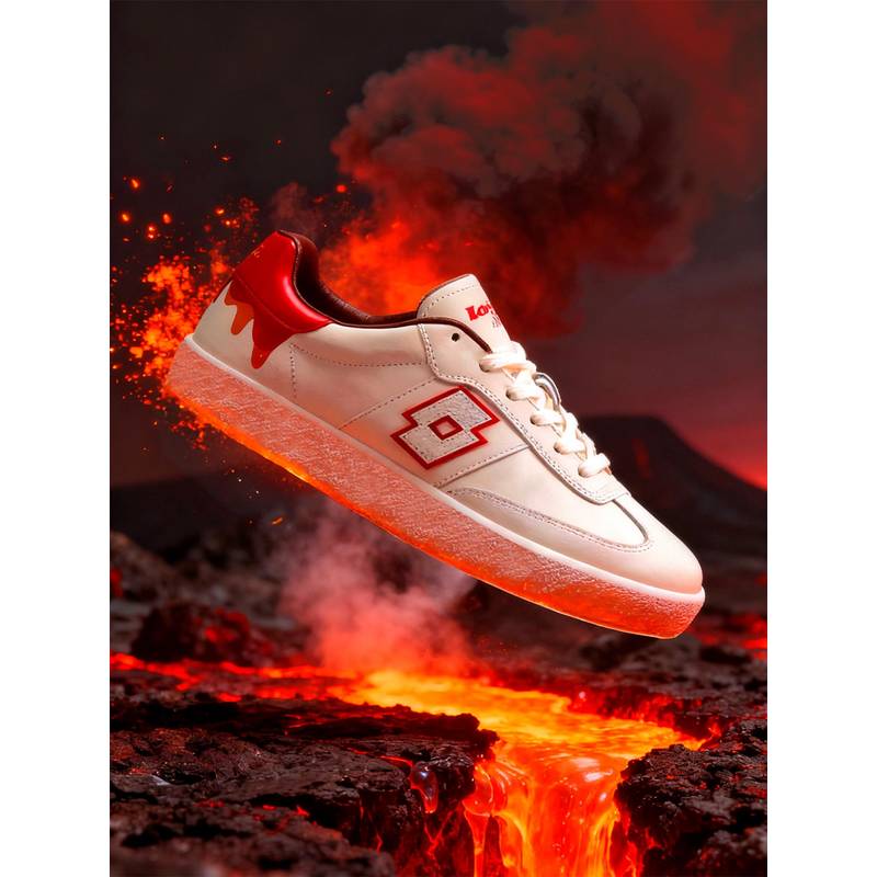 LOTTO Melt - Brasil Select OG Red Leather Sneakers for Women (UK 4)