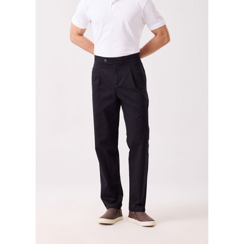MH&Y Men Napoli Pleated Black Trouser (32)