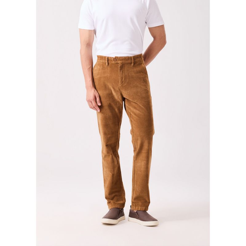 MH&Y Men Everyday essential Corduroy Khaki Chinos (30)