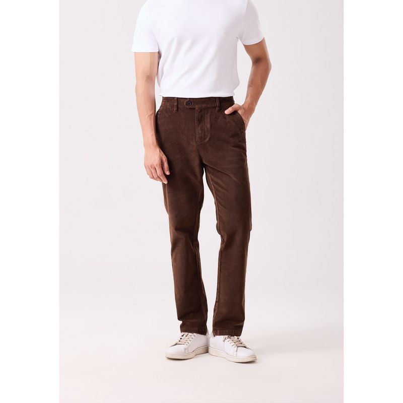 MH&Y Men Everyday essential Corduroy Brown Chinos (30)