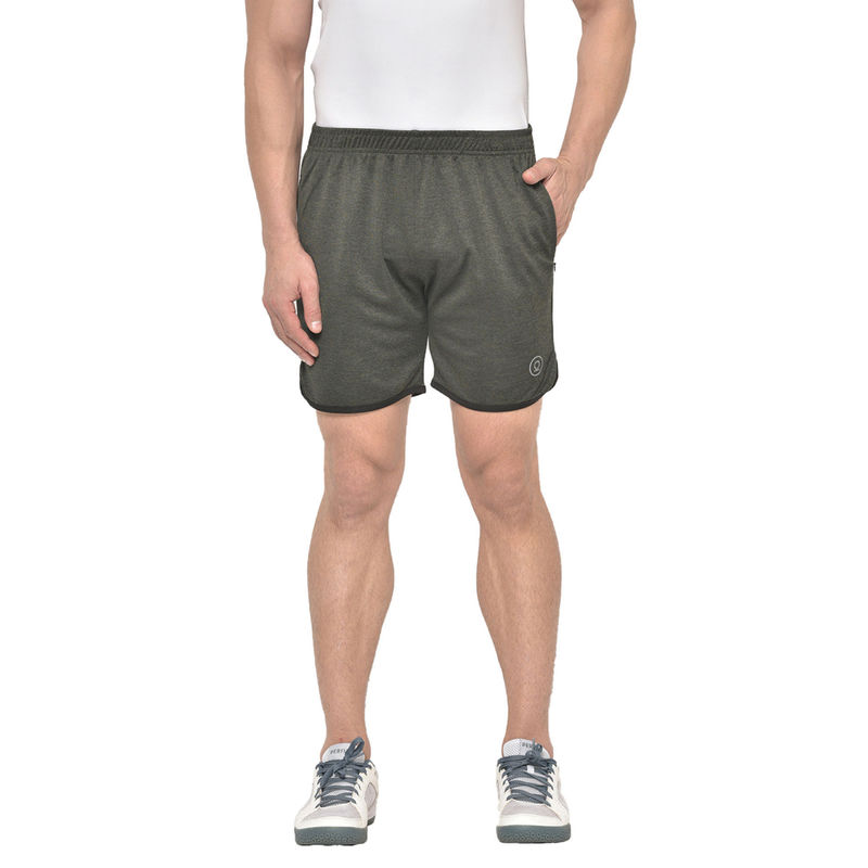 CHKOKKO Olive Men Sports Workout Gym Shorts (S)