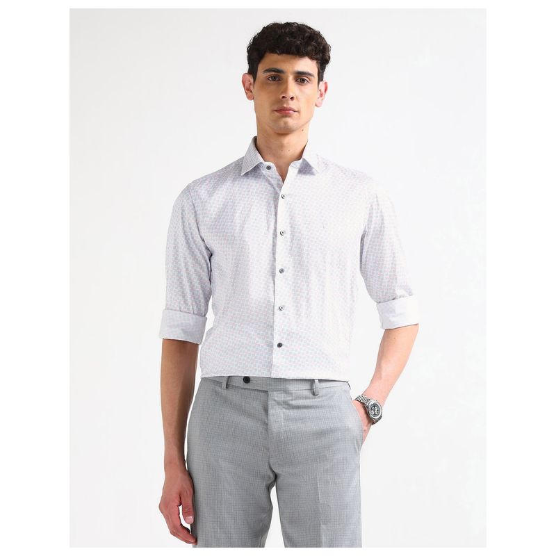 Arrow White Cotton Full Sleeves Shirt (39)