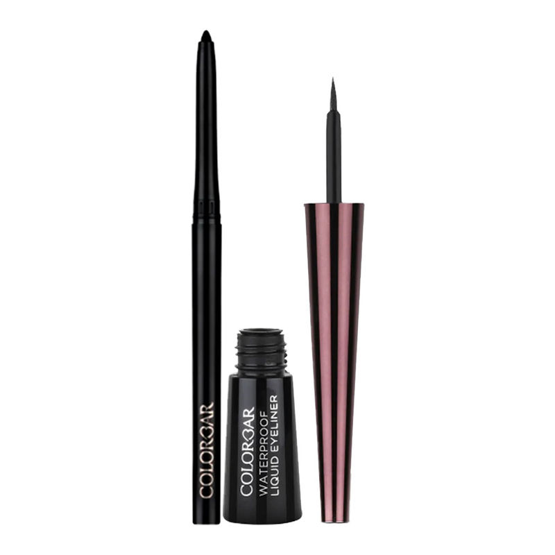 Buy Colorbar Waterproof Liquid Eyeliner & Intensely Rich Kajal Combo Online