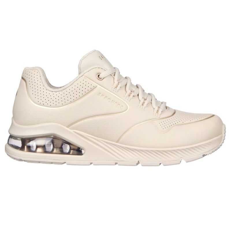 SKECHERS UNO 2 - GOLDEN TRIM White Sneakers (UK 3)