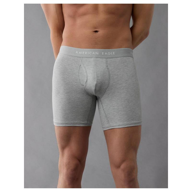 American Eagle Mens Grey 6 Classic Boxer Brief (M)