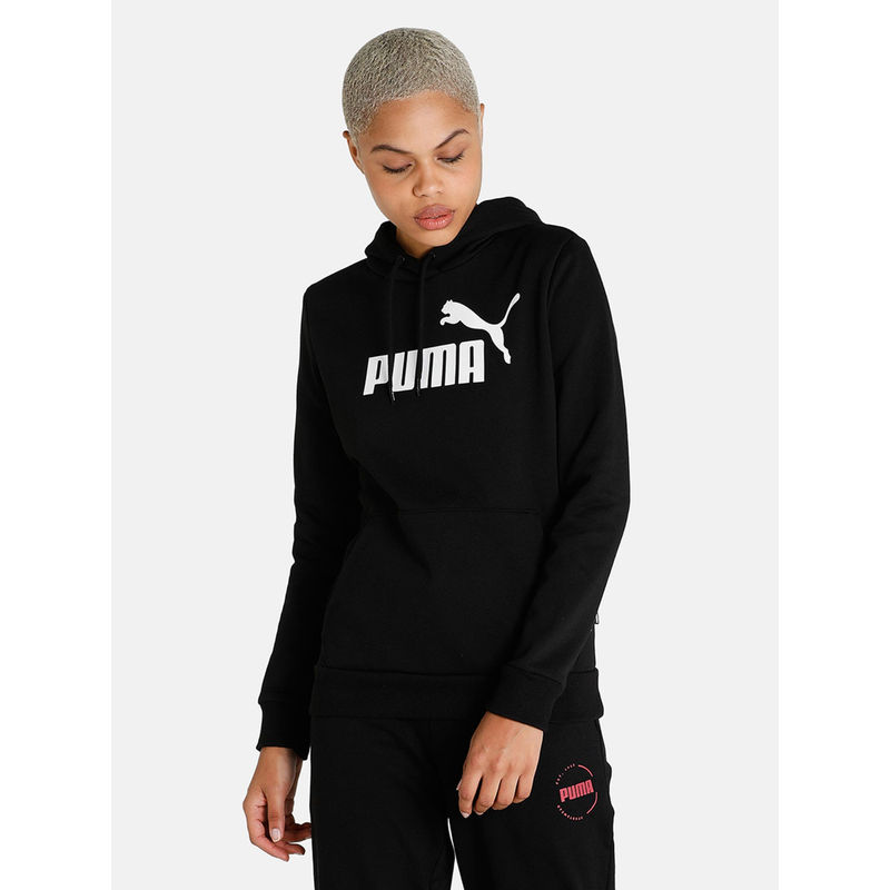 Puma Essentials Logo FullZip WoMen Black Hoodie Buy Puma Essentials Logo FullZip WoMen Black