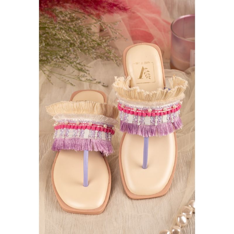 House of Vian Lilac Embellished Flats (EURO 40)