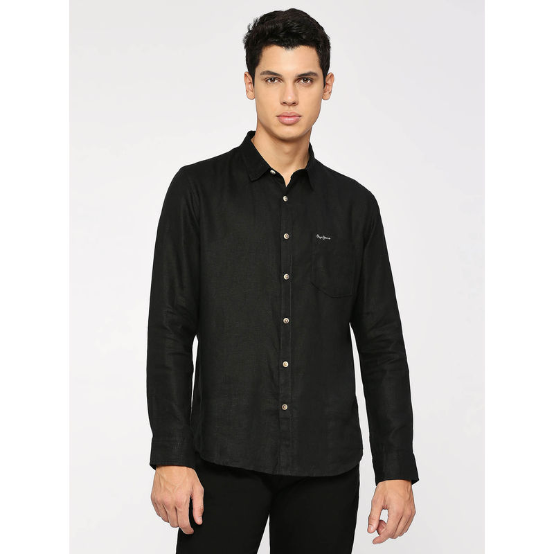 Pepe Jeans Black Full Sleeve Shirt (S)