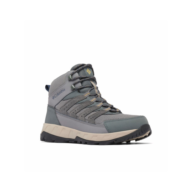 Columbia Mens Grey Strata Mid Wp Hiking & Trail Trekking Shoes (UK 10)