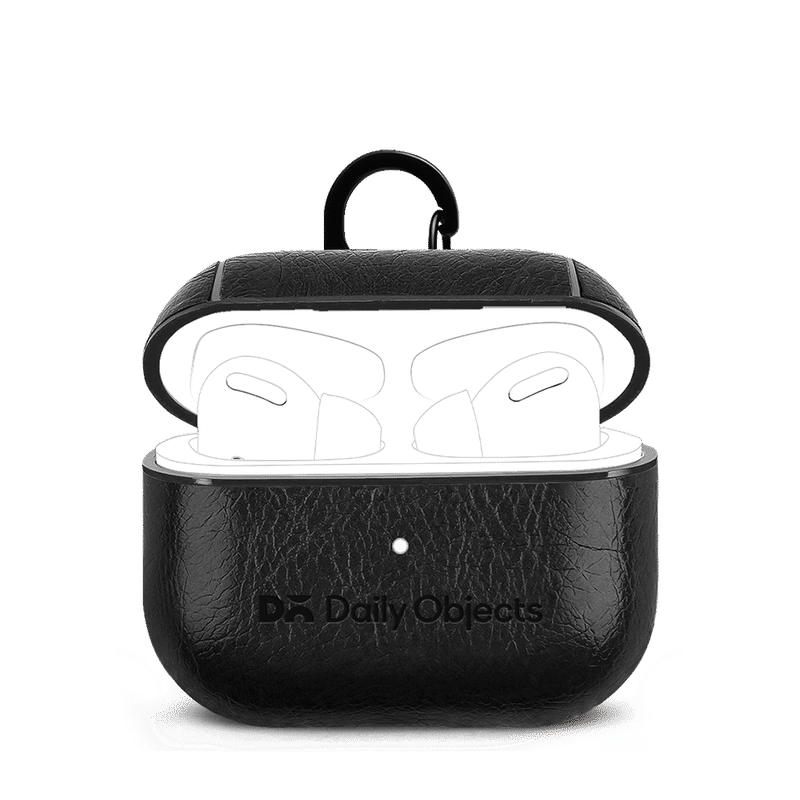 Buy DailyObjects Black Leather Airpods Pro Case Cover Online