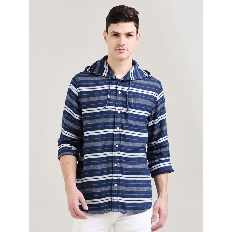 VUDU Urban Stripe Hooded Shirt (S)