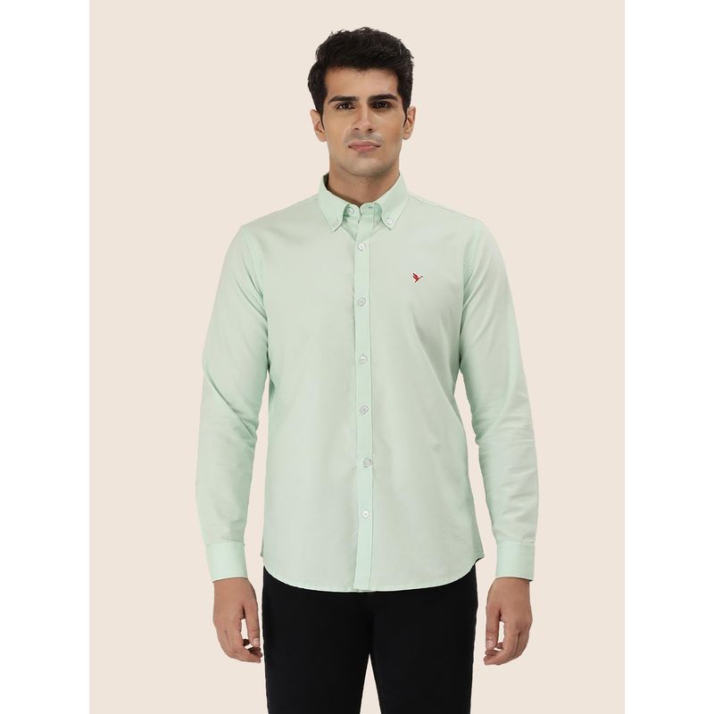 AM SWAN Mens Premium Cotton Oxford Solid Shirt (38)