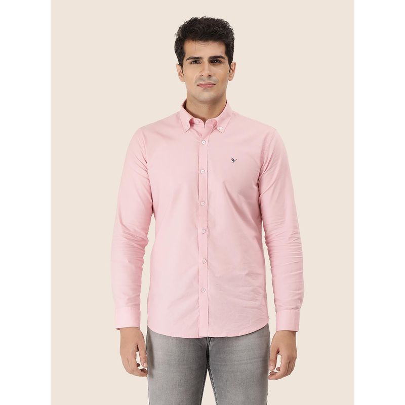 AM SWAN Mens Premium Cotton Oxford Solid Shirt (38)