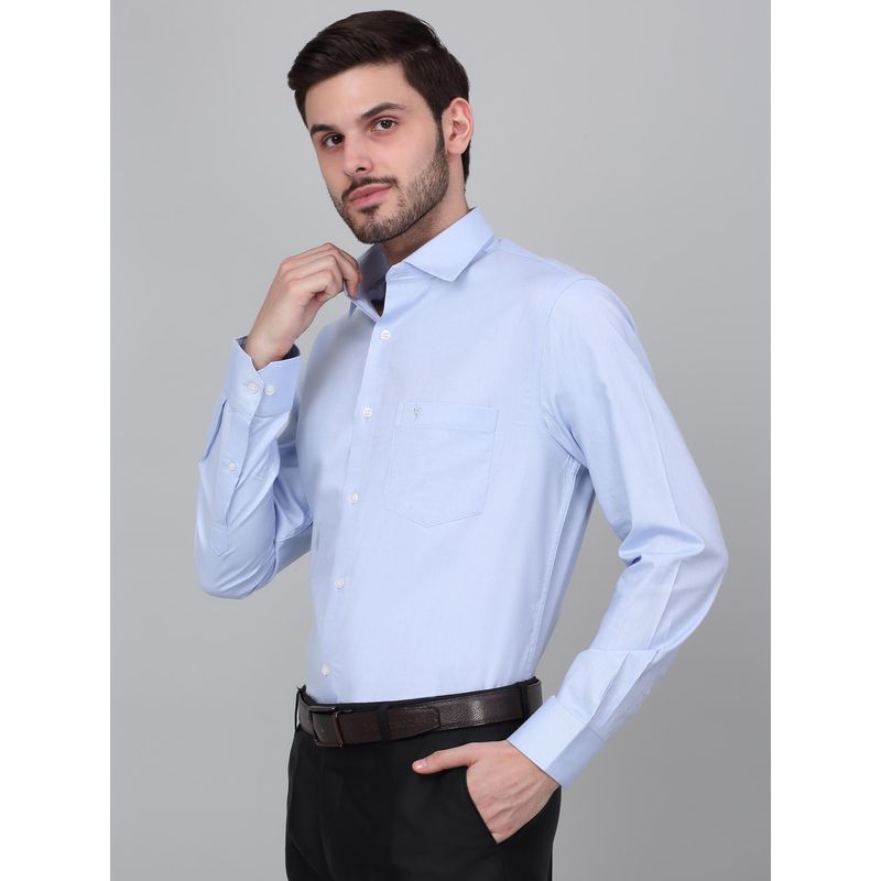 Cantabil Men Sky Blue Full Sleeves Formal Shirt (44)
