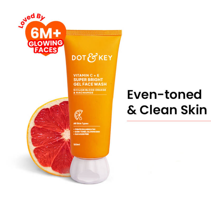 Dot & Key Vitamin C+E Super Bright Gel Face Wash, Sicilian Blood Orange & Niacinamide