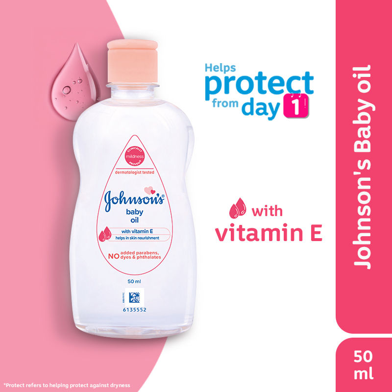 Johnson's Baby Oil With Vitamin E- 50ml