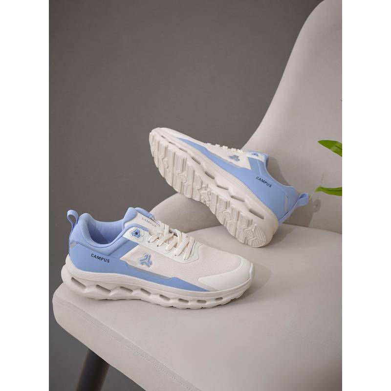Campus Cymbal White And Blue Women Running Shoes (UK 7)